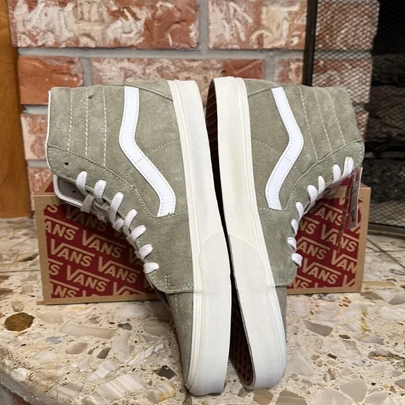 Vans Sk8 hi pig suede moss gray